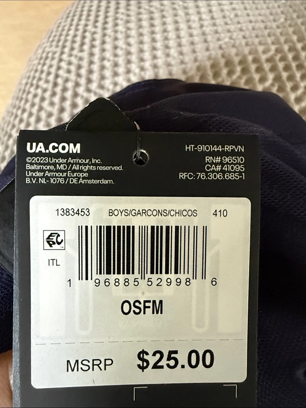 Under Armour Navy Cap with Patriotic Logo